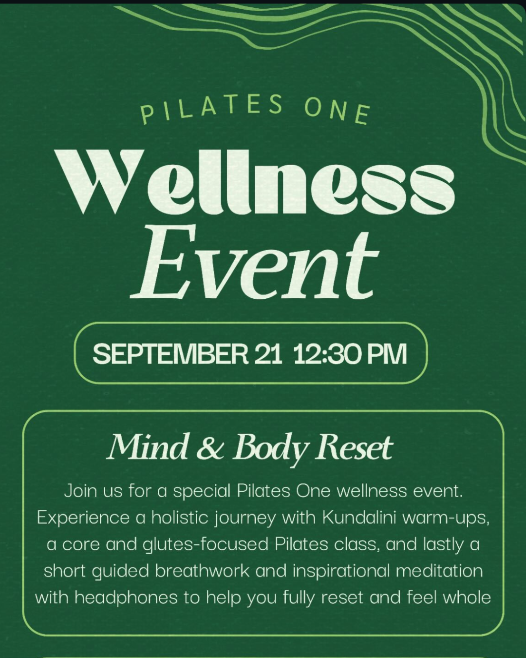Pilates One event