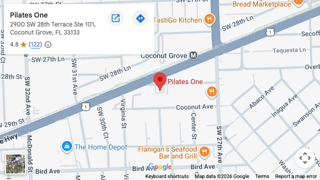 Map of Pilates One, 2900 SW 28th Terrace, Coconut Grove